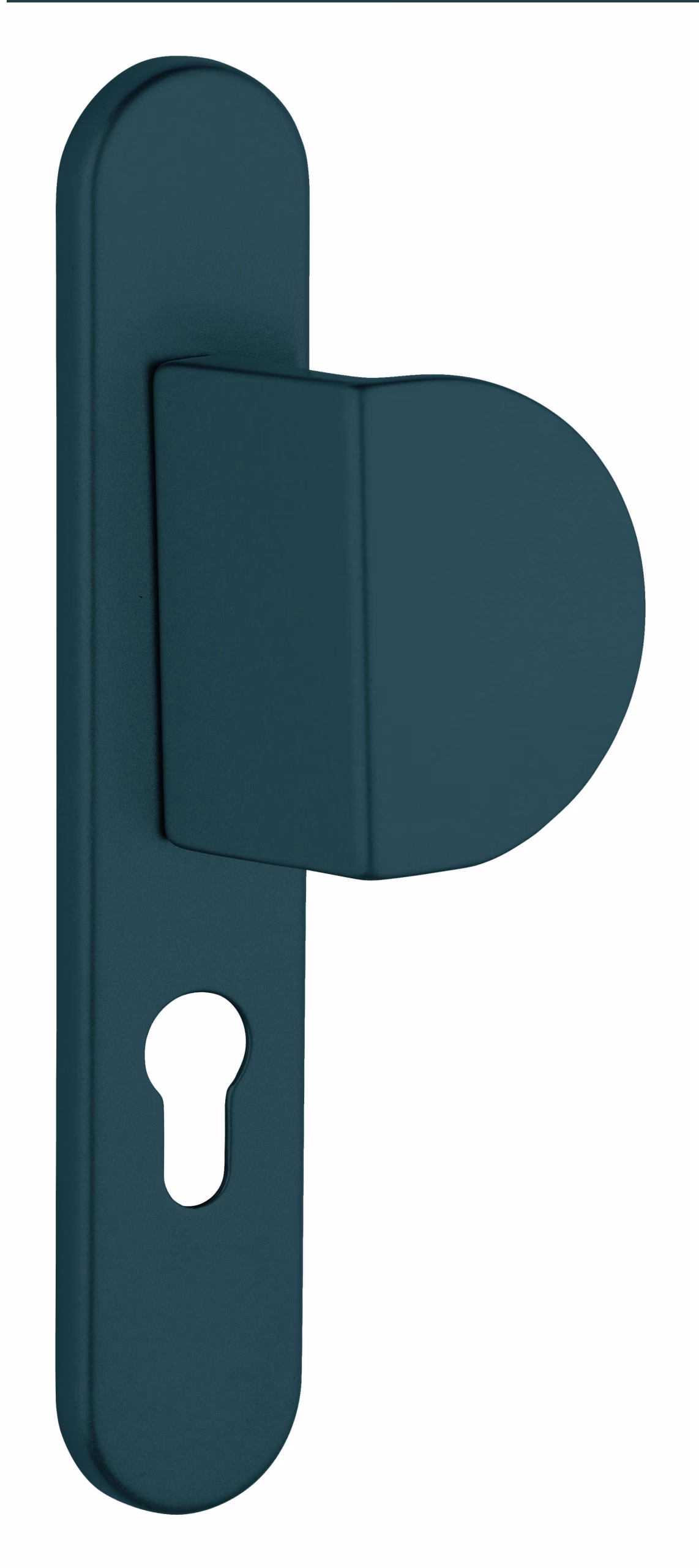 Ensemble de poignées pour porte palière Sultane trou de cylindre, carré 7mm, entr'axes 195mm, anthracite - THIRARD