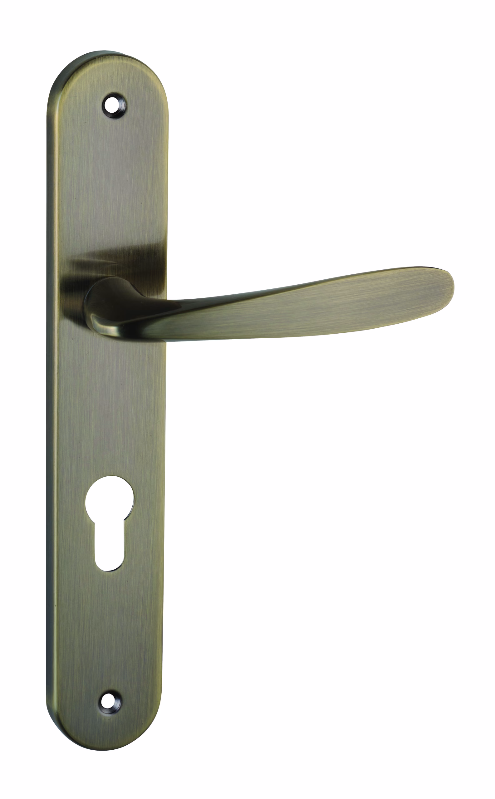 Poignées avec béquille pour portes MANOLE E215 avec profil de cylindre, bronze antique, THIRARD