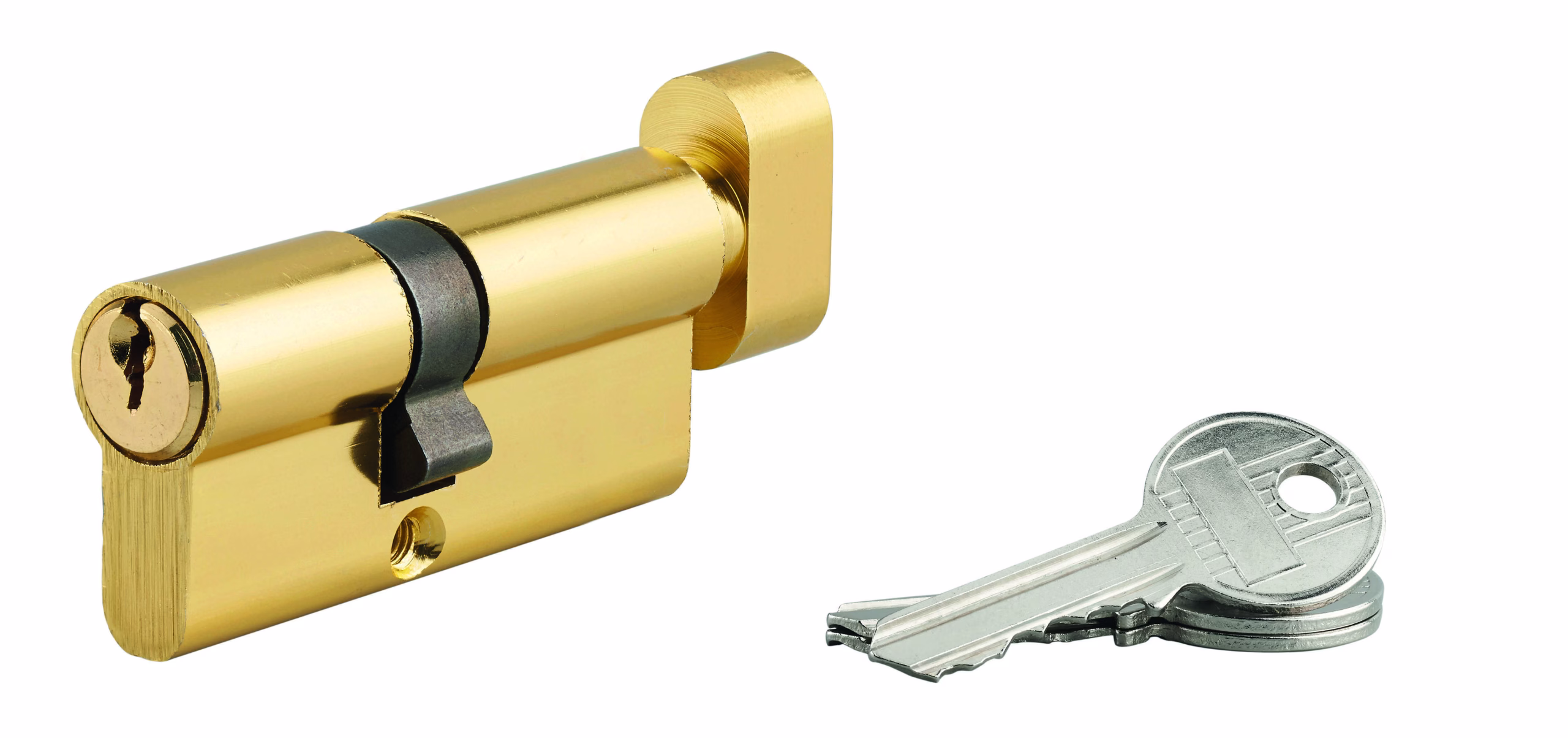 Cylindre de serrure à bouton, 40Bx30mm, laiton, 3 clés - SP
